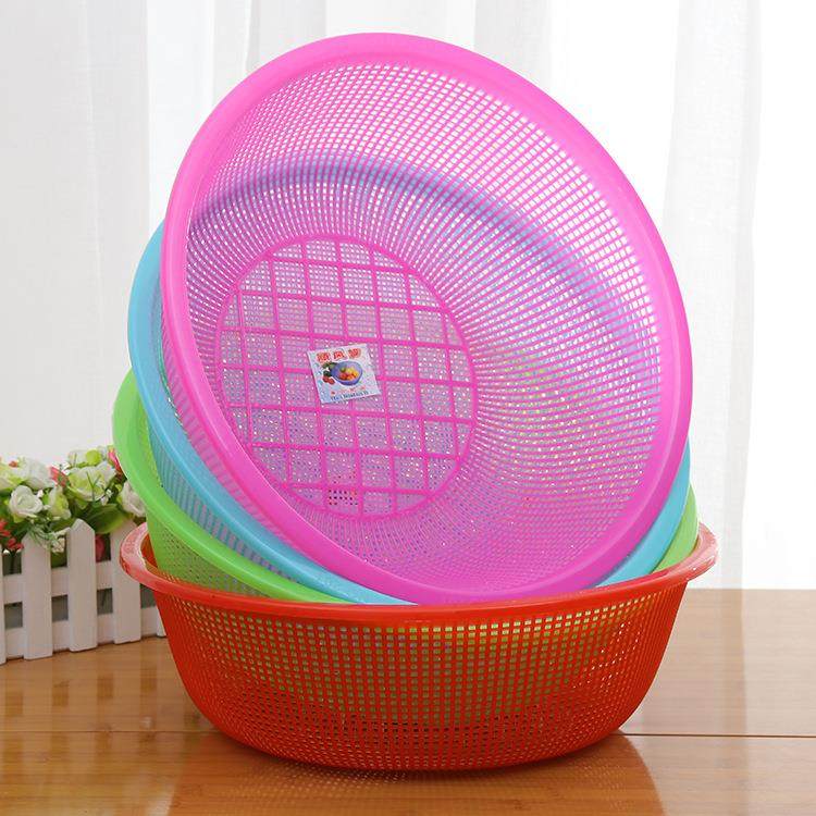 201家用果蔬清洁洗菜洗米塑料沥水篮 37cm塑料洗米篮馍筐厨房置物