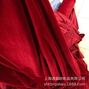 2.0米宽度加厚金丝绒酒红色绒布舞台背景布婚庆布置装 饰布桌布盖