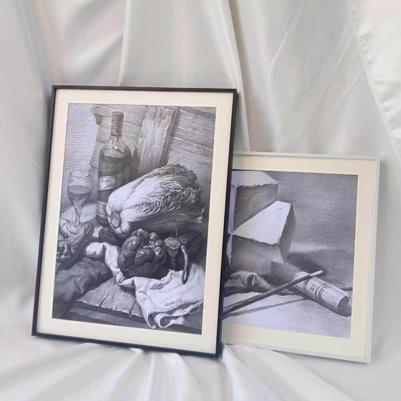 a3A4木质相框摆台挂墙12寸16寸20寸装裱画框框5寸6寸4开8k16k