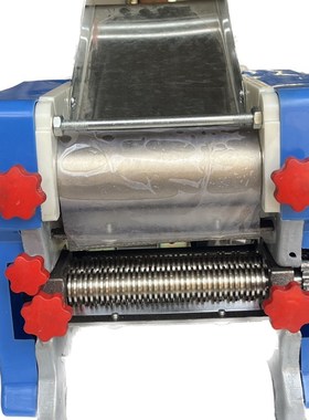 家用小型白水圣龙老款粗辊蓝色精品款电动压面条机切面机鲜面条机