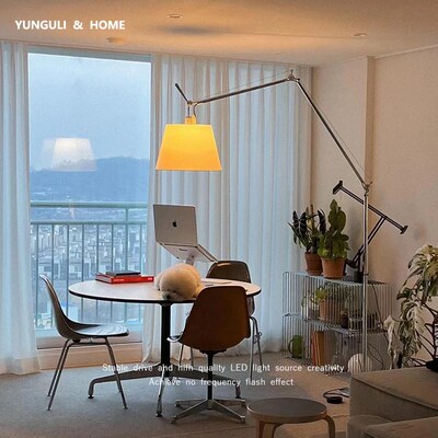 Artemide设计师摇臂中古落地灯客厅沙发卧室书房阅读可调节钓鱼灯