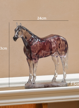 树脂马工艺品摆件创意家居动物饰品中式客厅玄关装饰开业乔迁礼品