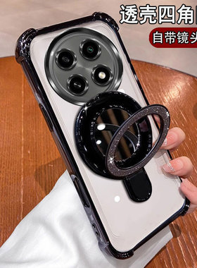 适用真我13手机壳RMX3952简约realme13pro防摔四角气囊硅胶RMX5002镜头膜全包13Pro+时尚男女rmx3920镜子支架