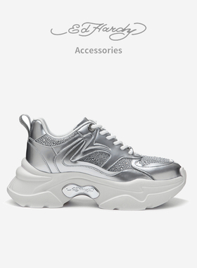 Ed Hardy Acc埃德哈迪老爹鞋轻奢女鞋时尚休闲鞋厚底增高百搭鞋子