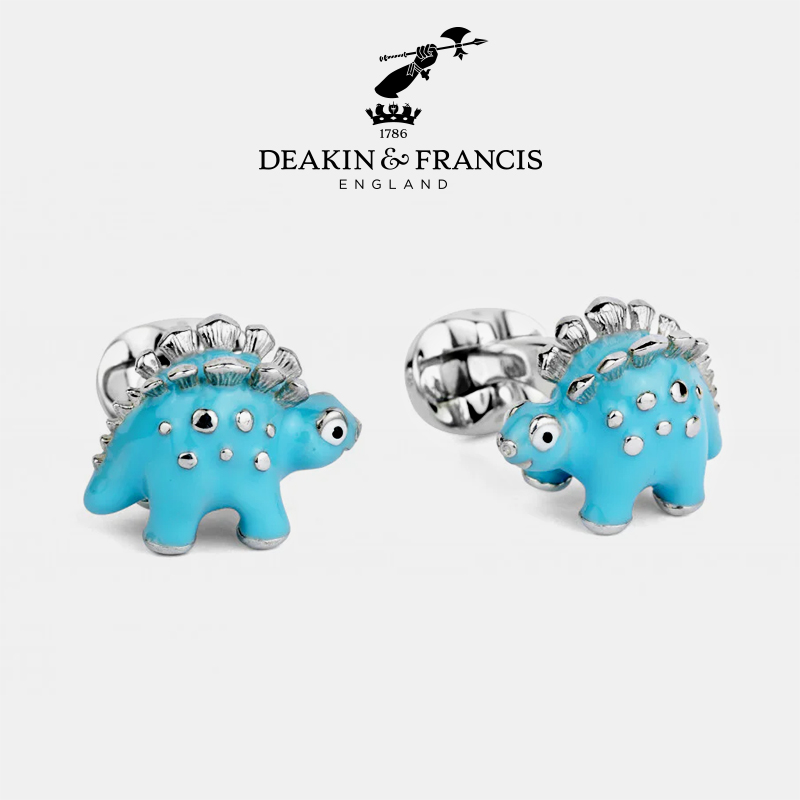 DeakinFrancis纯银恐龙袖扣胸针