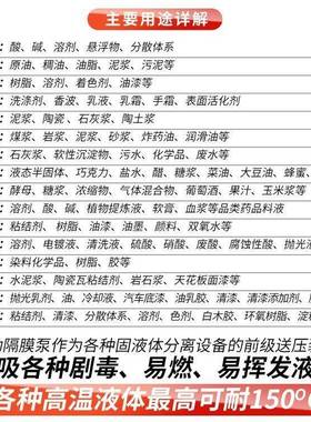 全四氟泵氟龙Q特BY-40CFm3/h50m耐酸隔碱法8兰 衬氟气动膜泵