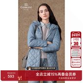 乔万尼冬季 连帽羽绒服 收腰显瘦保暖抗寒中长款 新款 商场同款