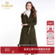 修身 羊毛呢外套 乔万尼冬季 呢子大衣女中长款 奥莱正品 商场同款