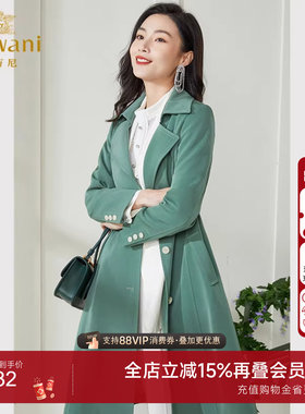 乔万尼新款风衣商场同款中长款A字版型收腰EI3A183401