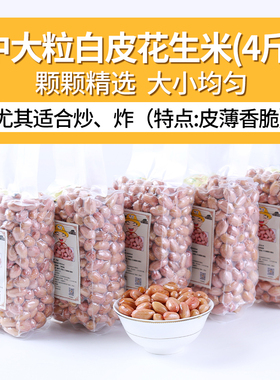 皮薄香酥脆2025年听言花生米仁生新货山东特产精选白皮中大粒4斤