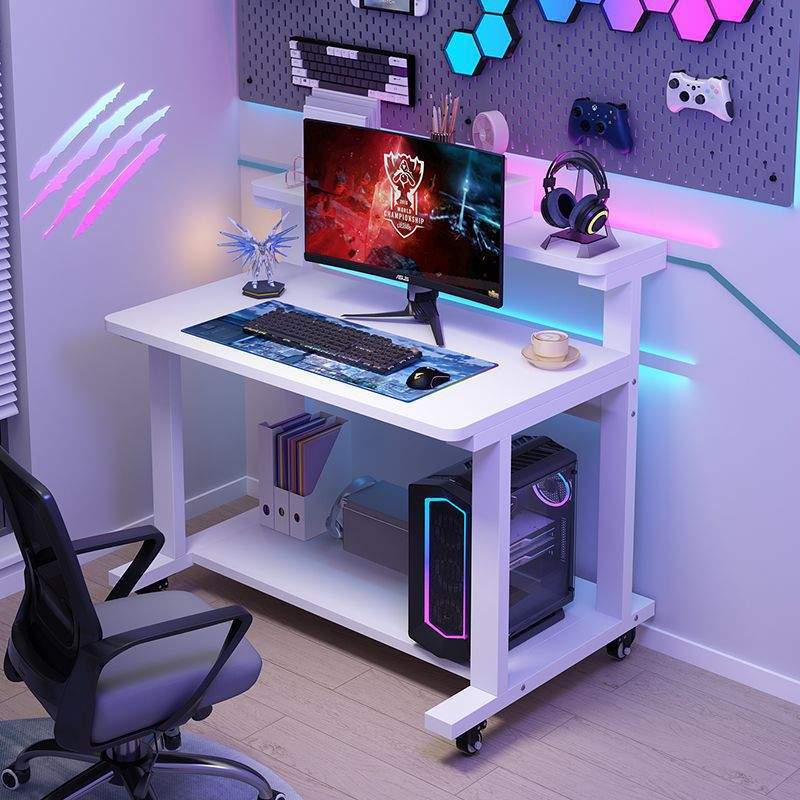 电脑桌小型台式电脑桌家用可移动简约单人多层工作学习写字收纳桌