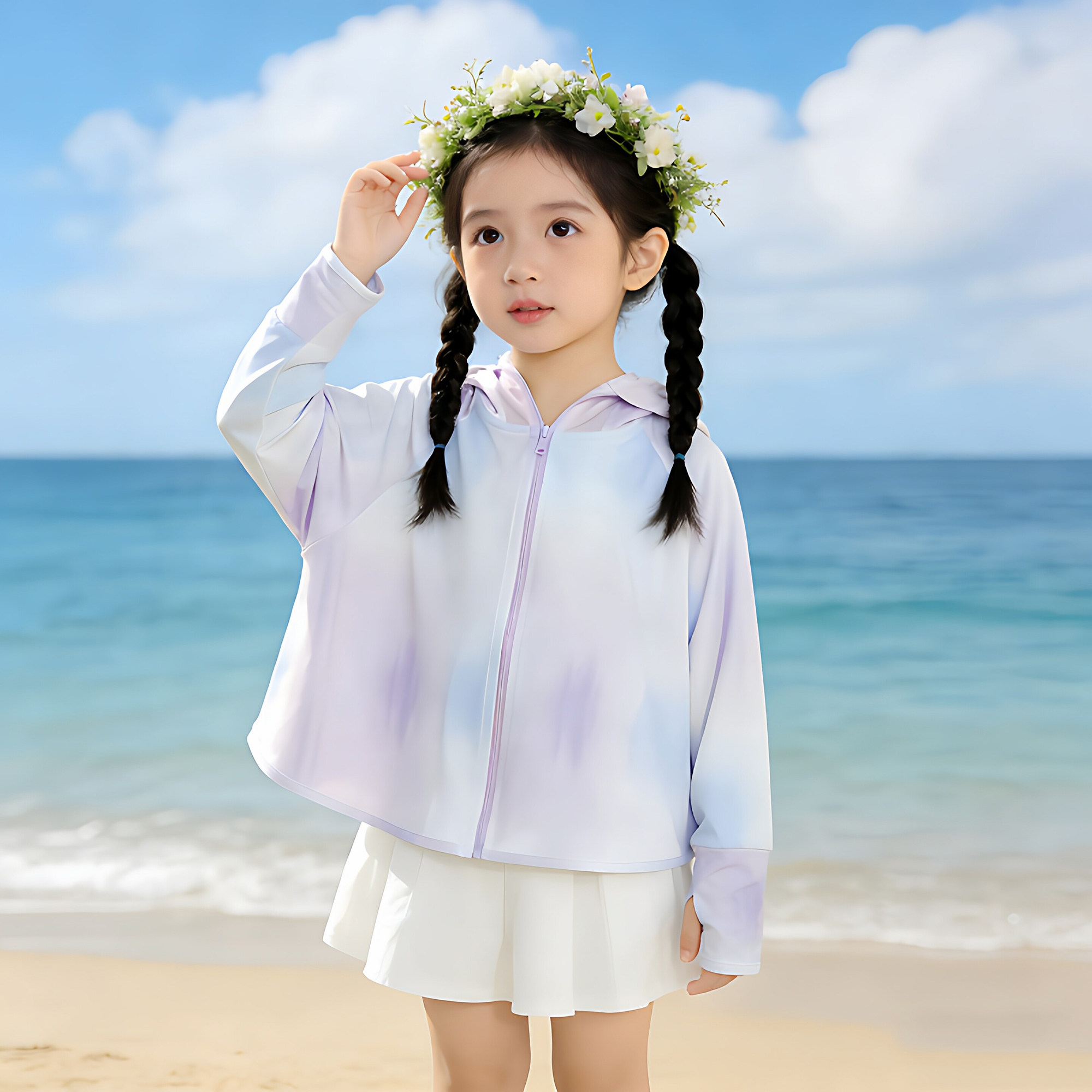 儿童冰丝防晒衣夏季轻薄女童外套宝宝凉感透气宽松防晒服防紫外线
