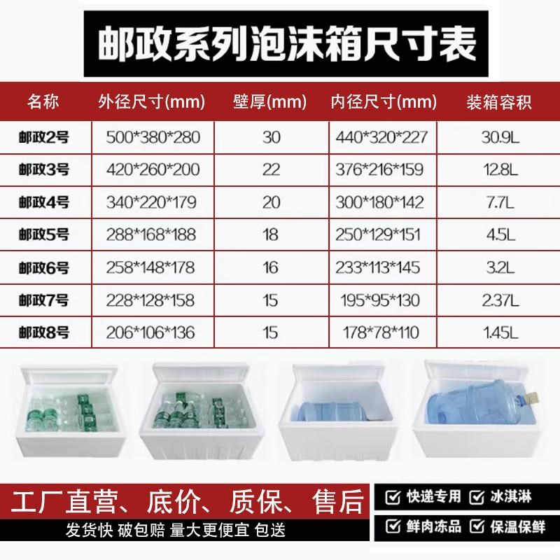 邮政泡沫箱快递专用加厚3.4.5.6号种菜水果生鲜牛羊肉包装箱