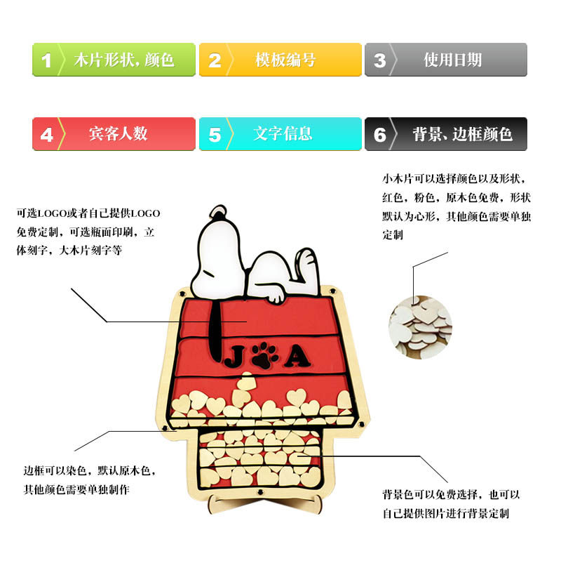 卡通结婚婚宴用品席位卡婚礼签到板框台桌卡婚庆嘉宾席签名册定制