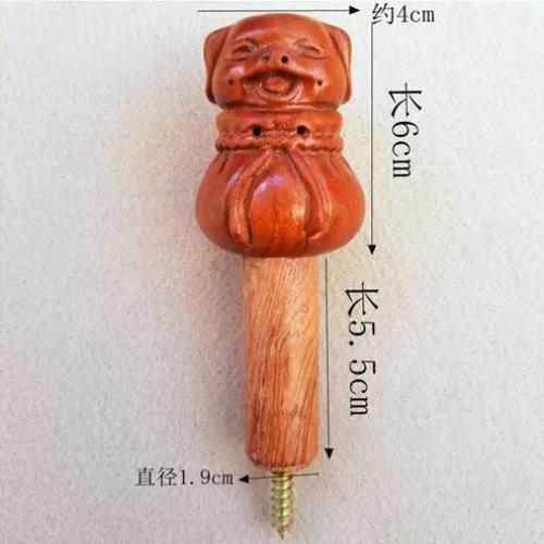 红木拐杖头黄花梨紫檀拐杖扶手老人手杖木配件圆头扶手文明棍手柄