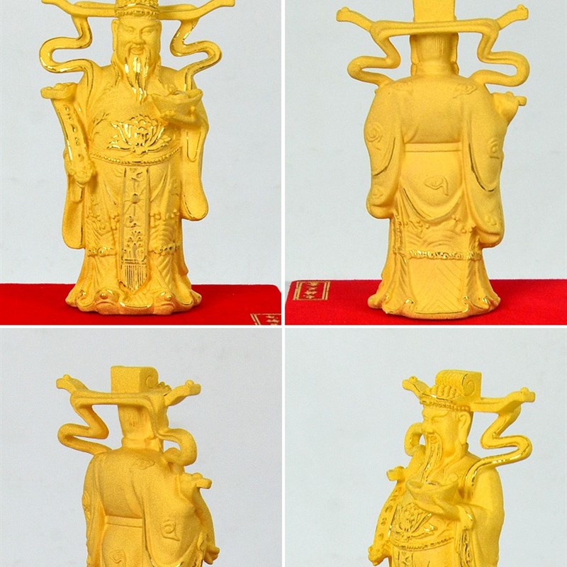 绒沙金财神爷摆件文财神招财公司店铺开业活动礼品铜财神供奉佛像