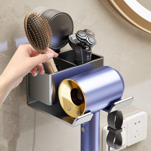 太空铝浴室壁挂吹风机支架洗手间收纳置物架子免打孔吸盘吹风机架,家庭/个人清洁工具,吹风机置物架,淘宝优惠券,粉丝福利购,淘宝优惠卷