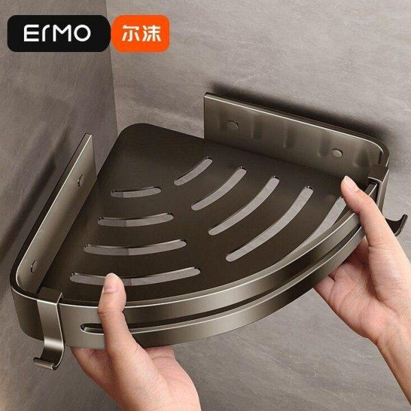 浴室置物架免打孔酒店卫生间三角架太空铝厕所洗手间墙上收纳壁挂,家装主材,浴室角架,淘宝优惠券,粉丝福利购,淘宝优惠卷