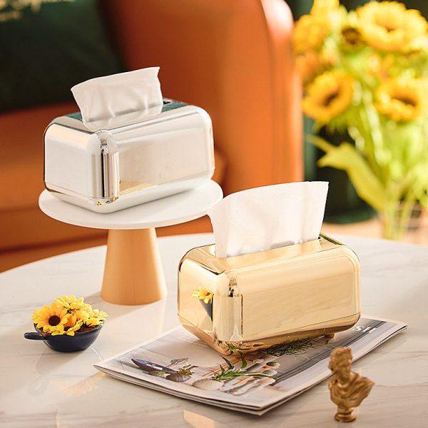欧式复古抽纸盒轻奢纸巾盒客厅家用桌面收纳盒北欧创意简约抽纸盒,收纳整理,首饰盒,淘宝优惠券,粉丝福利购,淘宝优惠卷