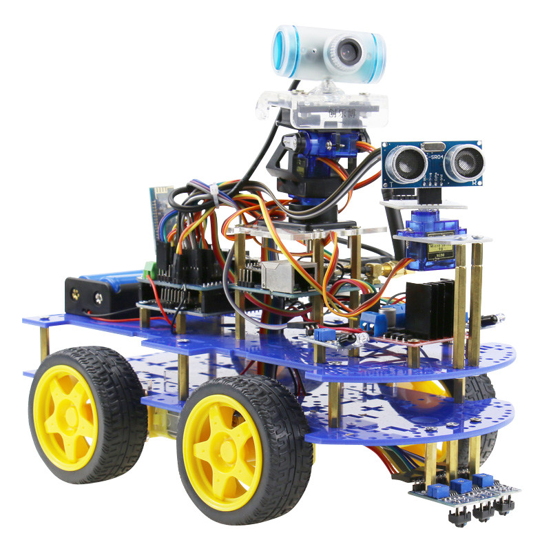 STM32智能小车单晶片套件diy开发板底盘车架寻迹避障机器人配件