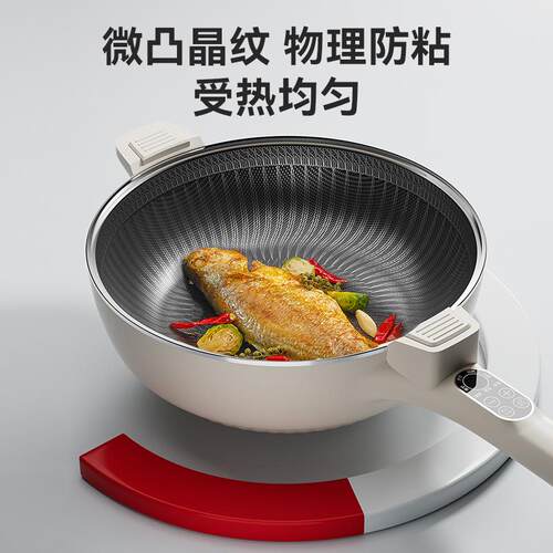 摩动电炒锅炒菜不粘锅家用多功能电锅蒸煮一体锅6L电高压锅微压锅