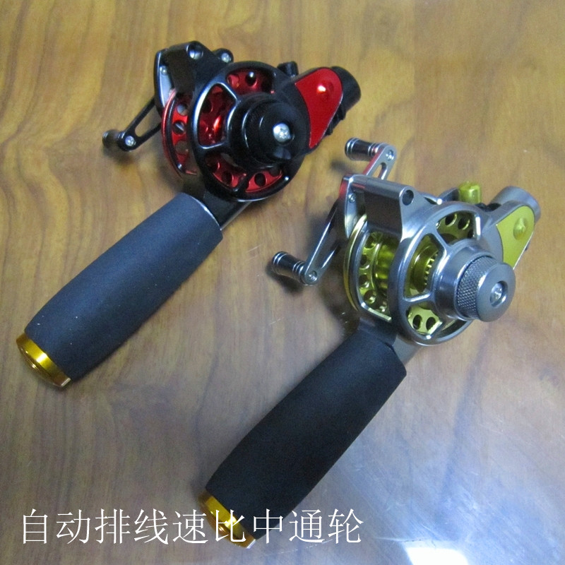 全金属自动排线速比中通轮倍速内走线渔轮中通杆改装配件套装泄力
