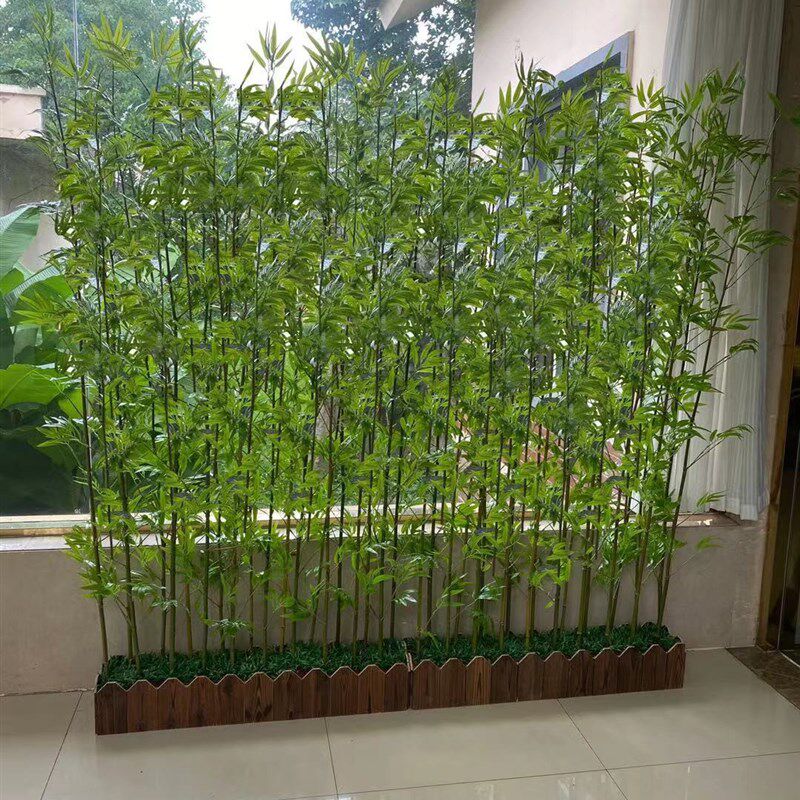 仿真竹子细水竹毛竹室内装饰屏风隔断人造塑料假竹子室外造景植物