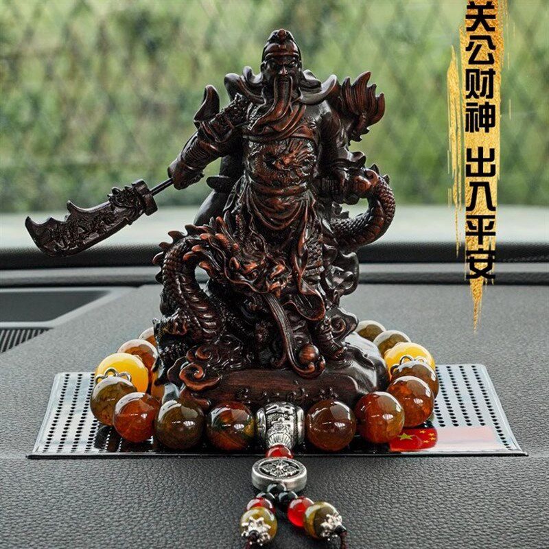 汽车内饰摆件2025新款招财关公神像高档车载雕像中控台车上装饰品