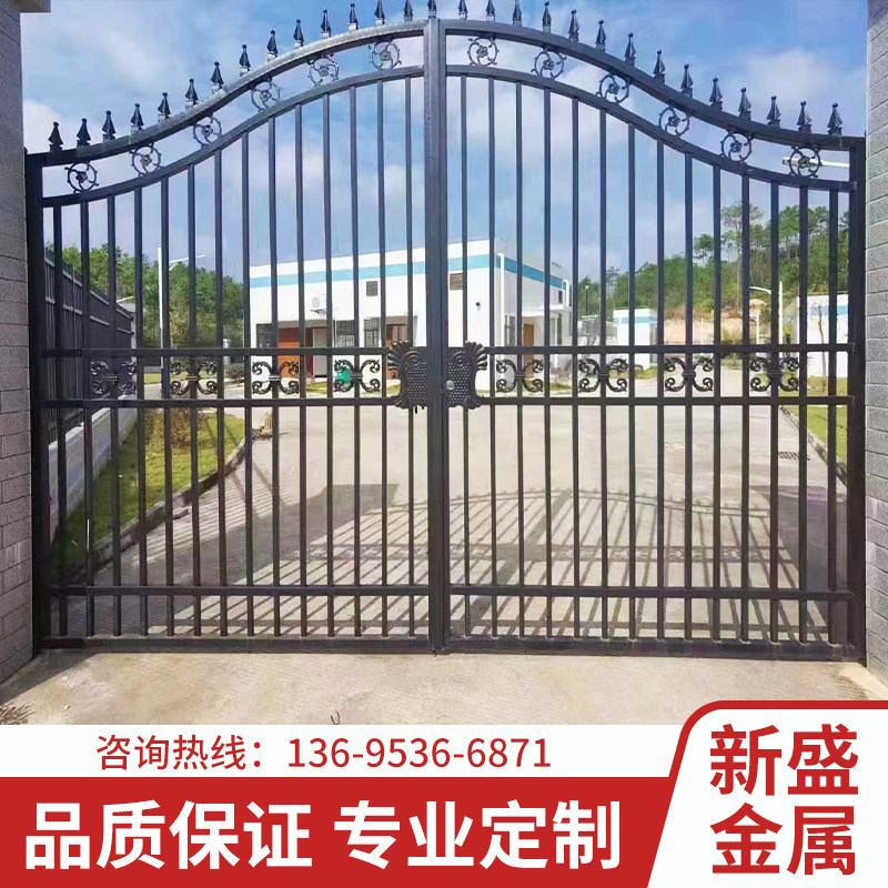 铁艺庭院大门乡村别墅花园双开关入户门院子农村自建房围墙家用大