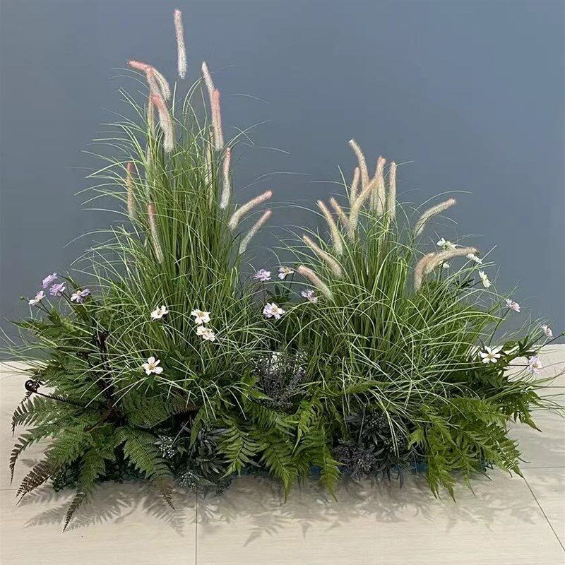 仿真芦苇草狗尾巴草假花植物家居客厅会所商场橱窗绿植装饰花绿植