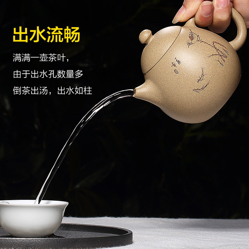 宜兴紫砂茶具段泥龙蛋紫砂壶纯手工小茶壶单人小容量一人用泡茶壶
