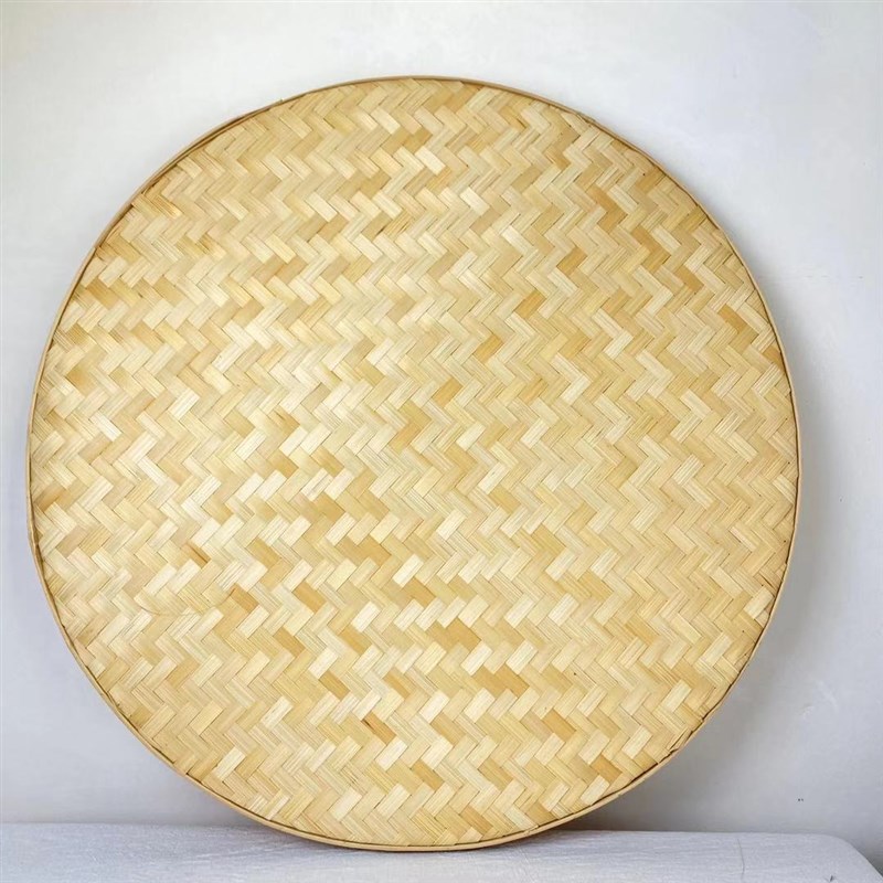 竹制品竹编簸箕竹筛子幼儿园画画农家圆竹匾家用竹编制品装饰