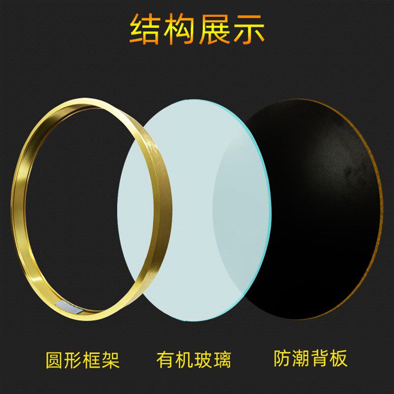 圆形铝合金十字绣钻石画画框带有机玻璃背板裱框自己装2022新款