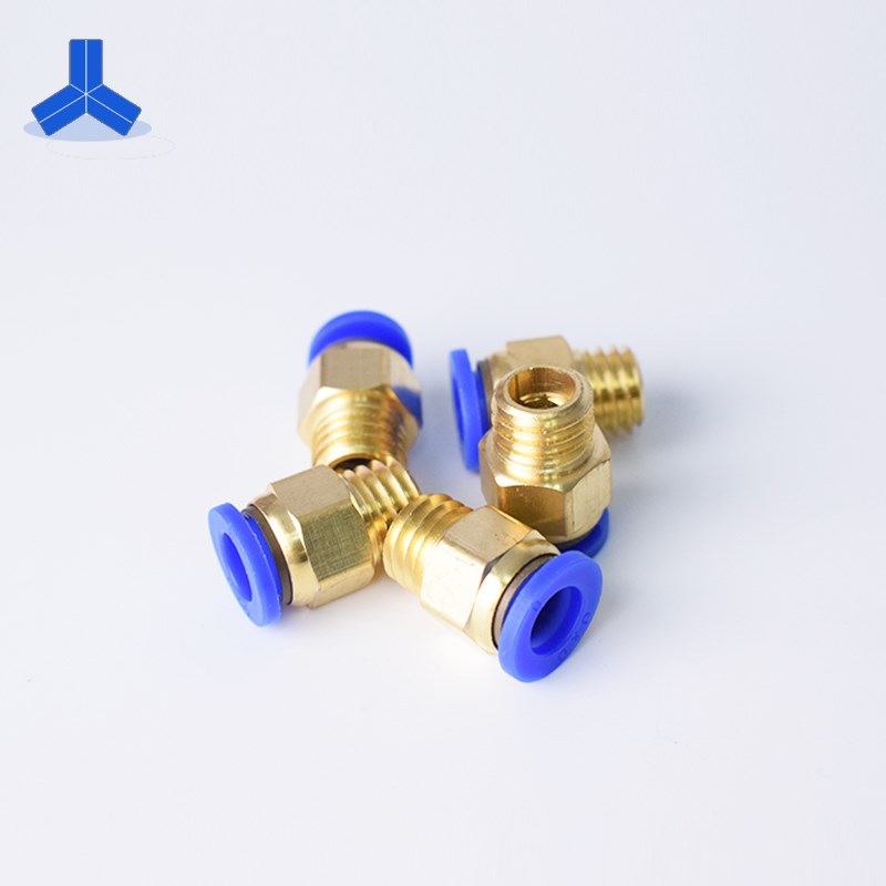 气管快速接头公制螺纹直通PC8-M8/M10/M12/M16气动粗牙模具水嘴