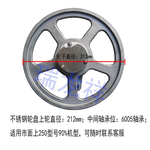 250型锯骨机不锈钢轮盘轮子切骨机配件原厂零件304不锈钢