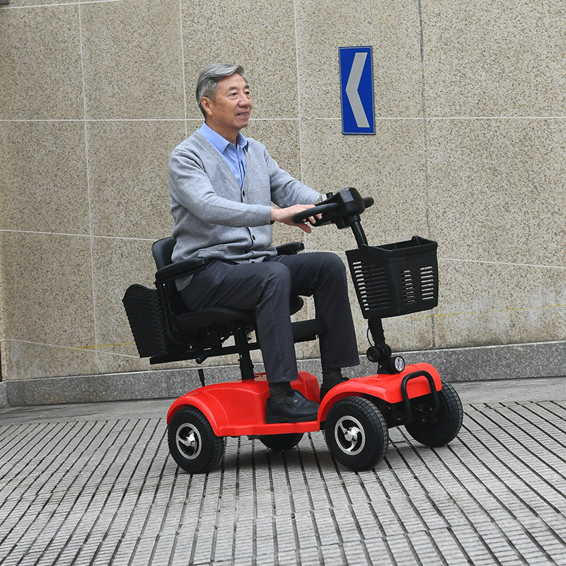 老人电动代步四轮车电瓶车老年助力残疾人家用小型专用双人可折叠