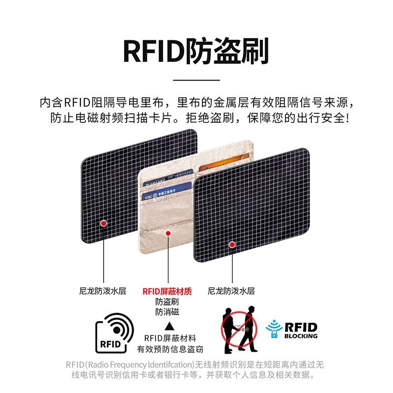 新款RFID防盗证件袋挂脖护照包多功能收纳包随身旅行手机袋零钱包