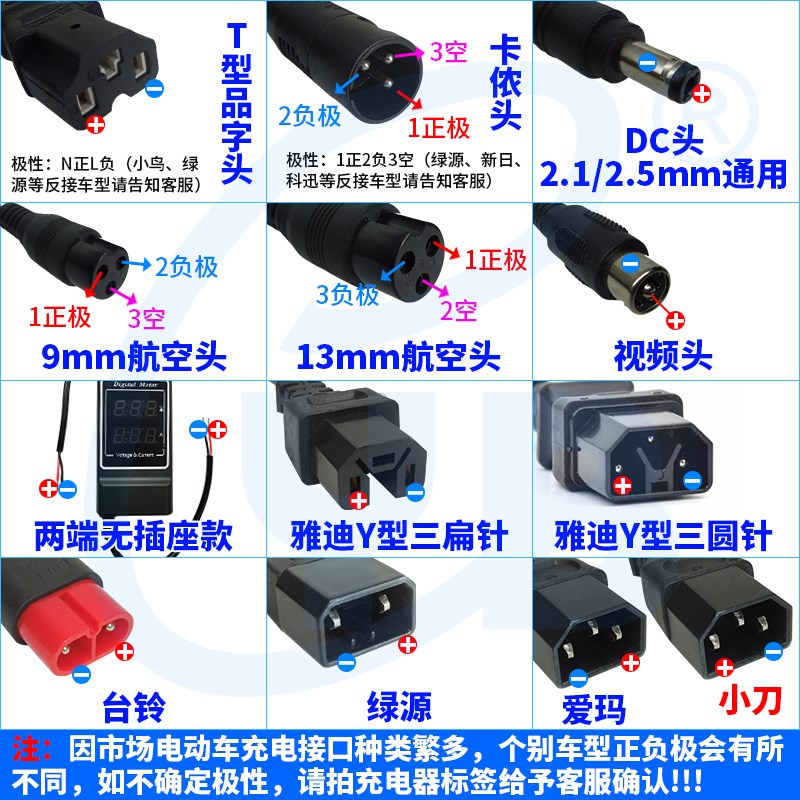 充电器检测仪电动车电池容量测试电瓶电压数显表充放电流表功率表