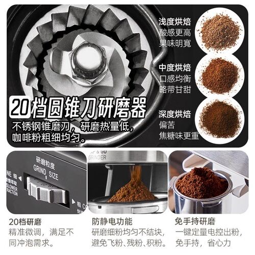 【新品】艾摩客Aeomjk/CM5520冷热研磨一体自动意式咖啡机