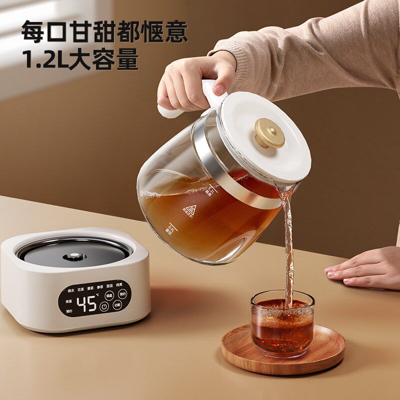 养生壶炖煮一体2025新款小型办公室全玻璃煮茶器家用多功能烧水壶