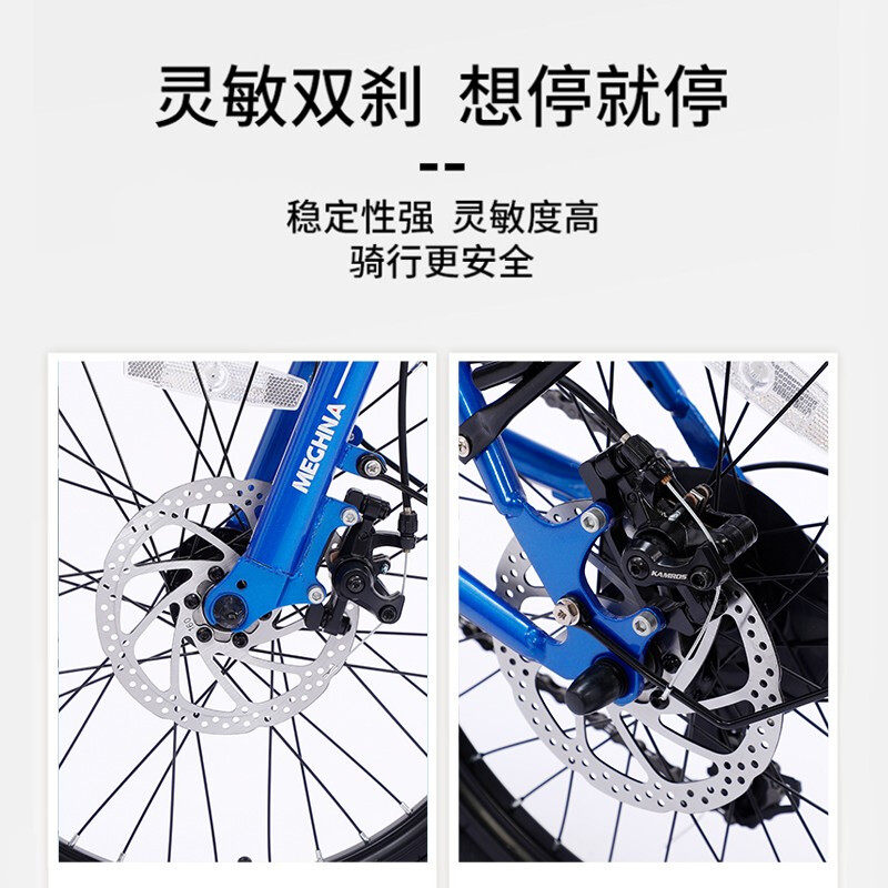 工厂直销双人自行车变速折叠三人三座大人亲子家庭车20寸景区观光