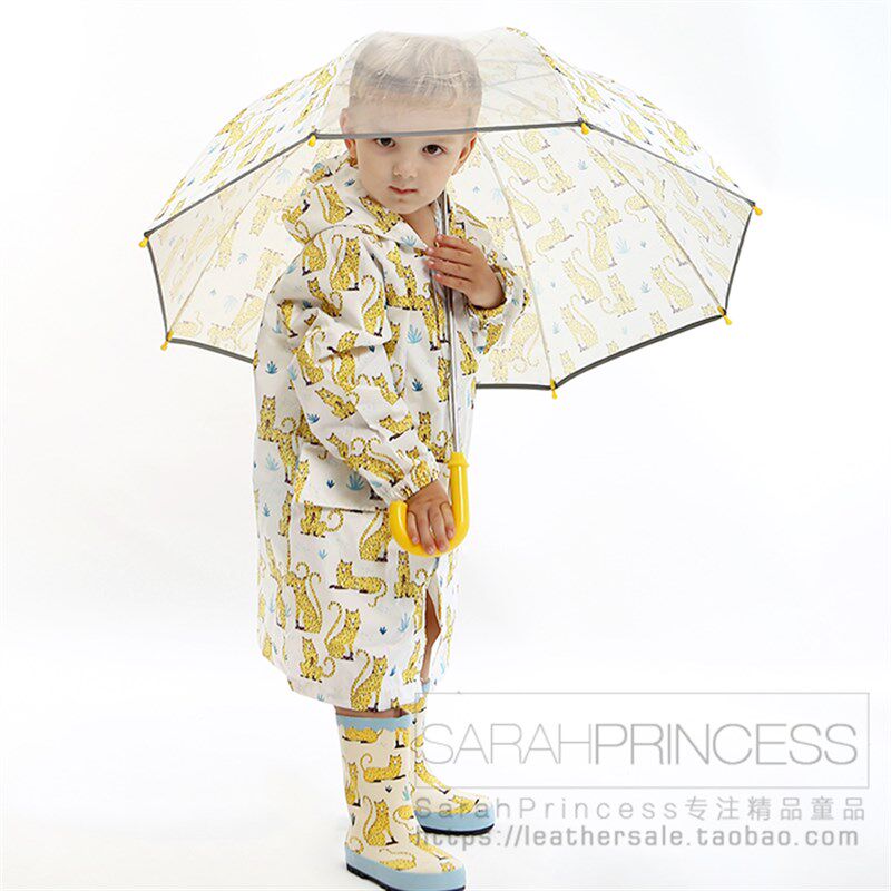 INs韩国版原单时尚男女儿童雨衣雨披卡通动物防水幼儿园宝宝雨衣