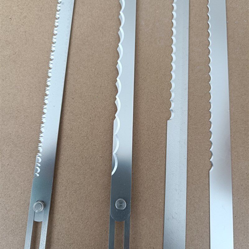 面包切片机对拉刀片长条不锈钢锯齿刀吐司切片刀1000长现货不粘