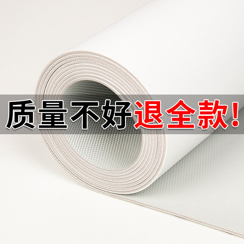 纯白色PVC地板革1.8mm加厚耐磨商用可行走叉车塑胶地板