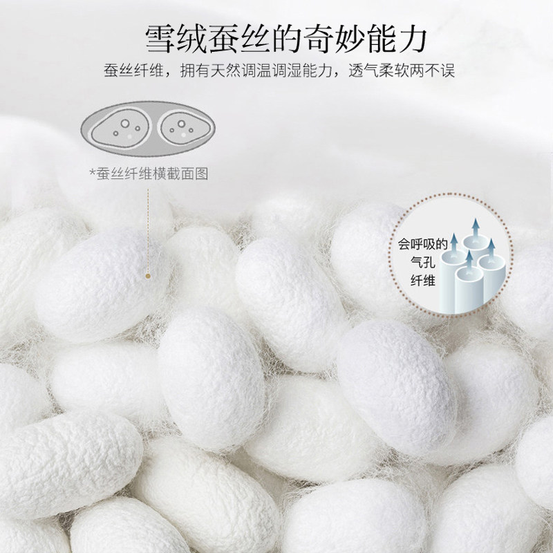 蚕丝枕头超柔软护颈椎中低枕单人家用矮枕助睡眠薄枕芯一对装整头