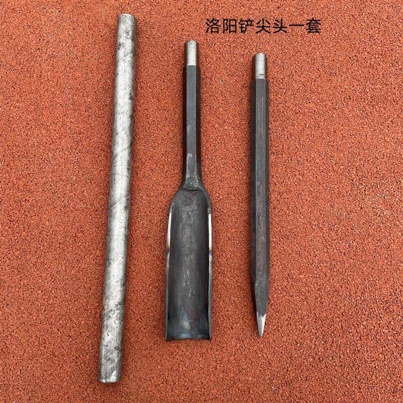 手工锻打可拆卸款多功能撬棍平板尖头平头弯板户外洛阳铲组合三节
