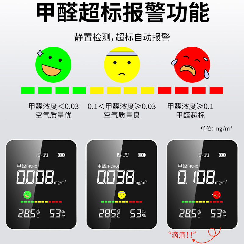 甲醛检测仪器高精度新房测甲醛专业家用室内自测空气质量测试仪盒