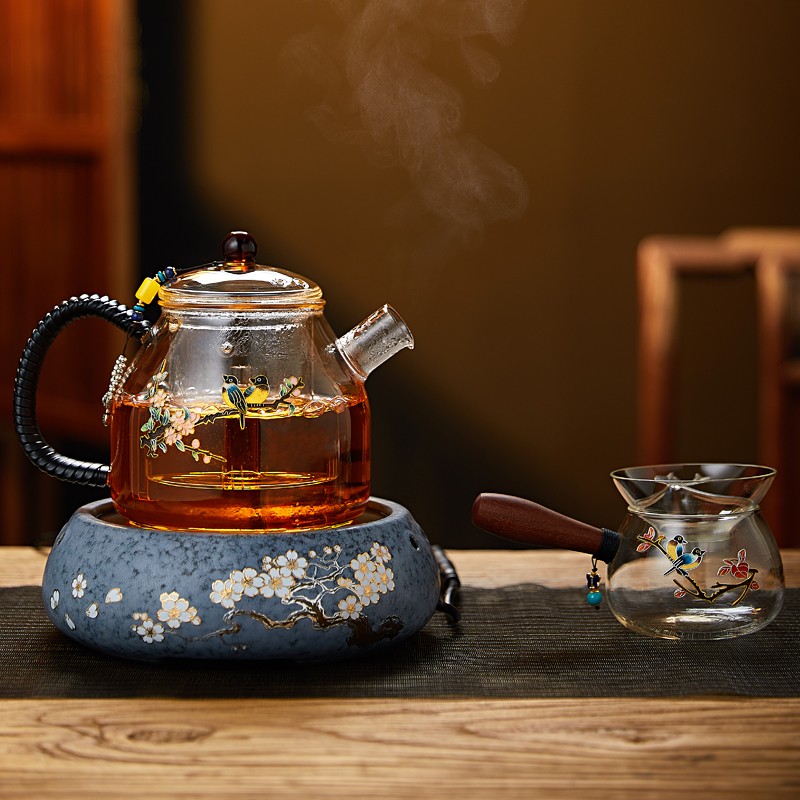 蒸煮茶壶玻璃大号烧水壶泡茶家用全自动电陶炉煮茶套装加厚耐高温