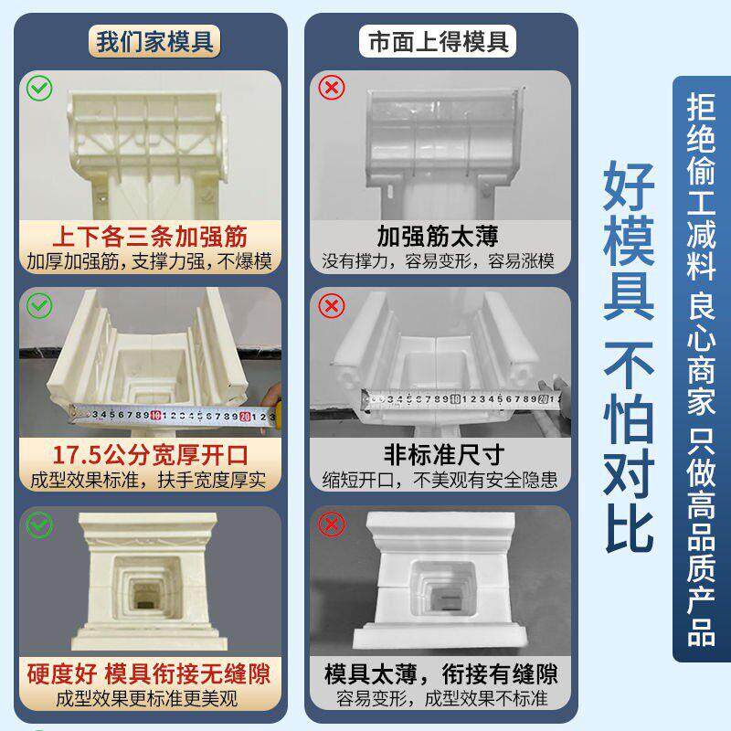 罗马柱栏杆模具欧式别墅阳台护栏围栏扶手现水泥浇中式花瓶柱模具