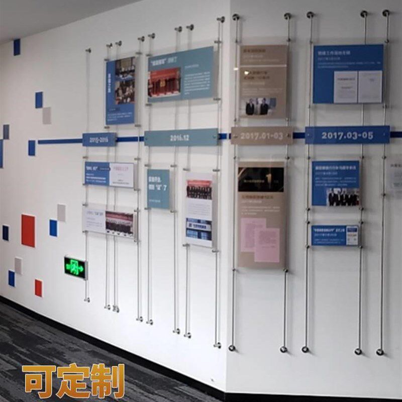 亚克广告牌板吊悬挂展牌墙other双层夹画海报框力公司宣传板展示